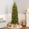 6.5 Ft. Pre-Lit Feel Real® Downswept Douglas Fir Pencil Slim Artificial Christmas Tree, Clear Lights